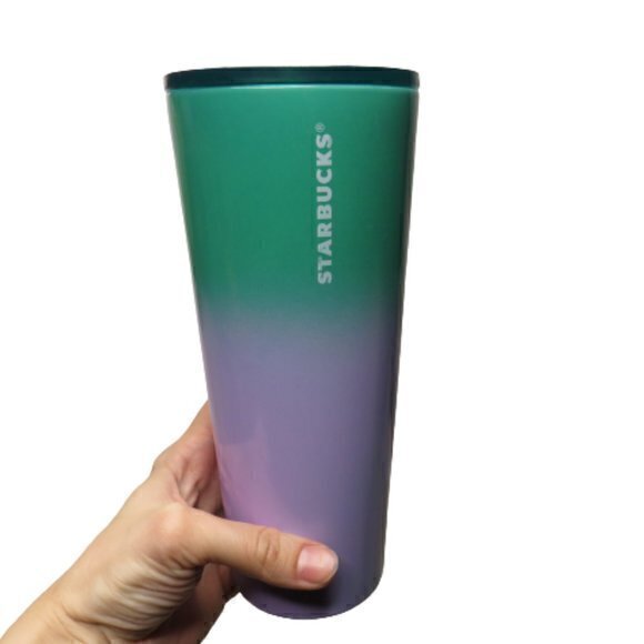 Starbucks 2022 Summer Lime Prism Ombré Gradient SS Venti 24‎ oz Tumbler - Picture 1 of 7